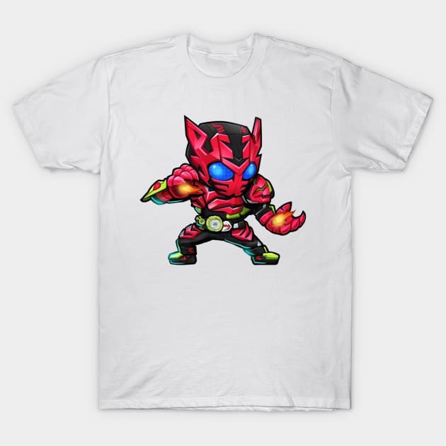 Kamen Rider Tiger T-Shirt by mprokolo corgi